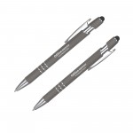 Black Ink Metal Pen with Stylus Custom Engraved