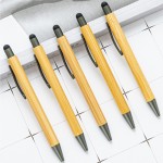 Custom Engraved Creative Bamboo Ballpoint Click Pen W/stylus