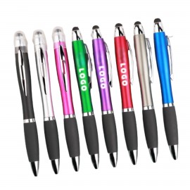 Logo Branded Gourd Shaped Led Light Up Logo Ballpoint Touch Screen Pen