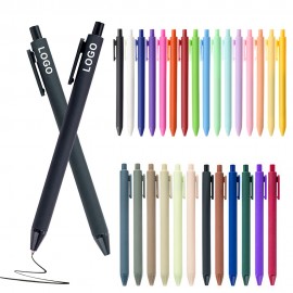 Logo Branded Plastic Click Action Rubber Coated Gel Pen