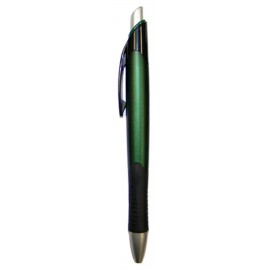 Custom Engraved Ball Point Pen, Green - Black Rubber Grip - Pad Printed  Custom Engraved Ball Point Pen, Green - Black Rubber Grip - Pad Printed