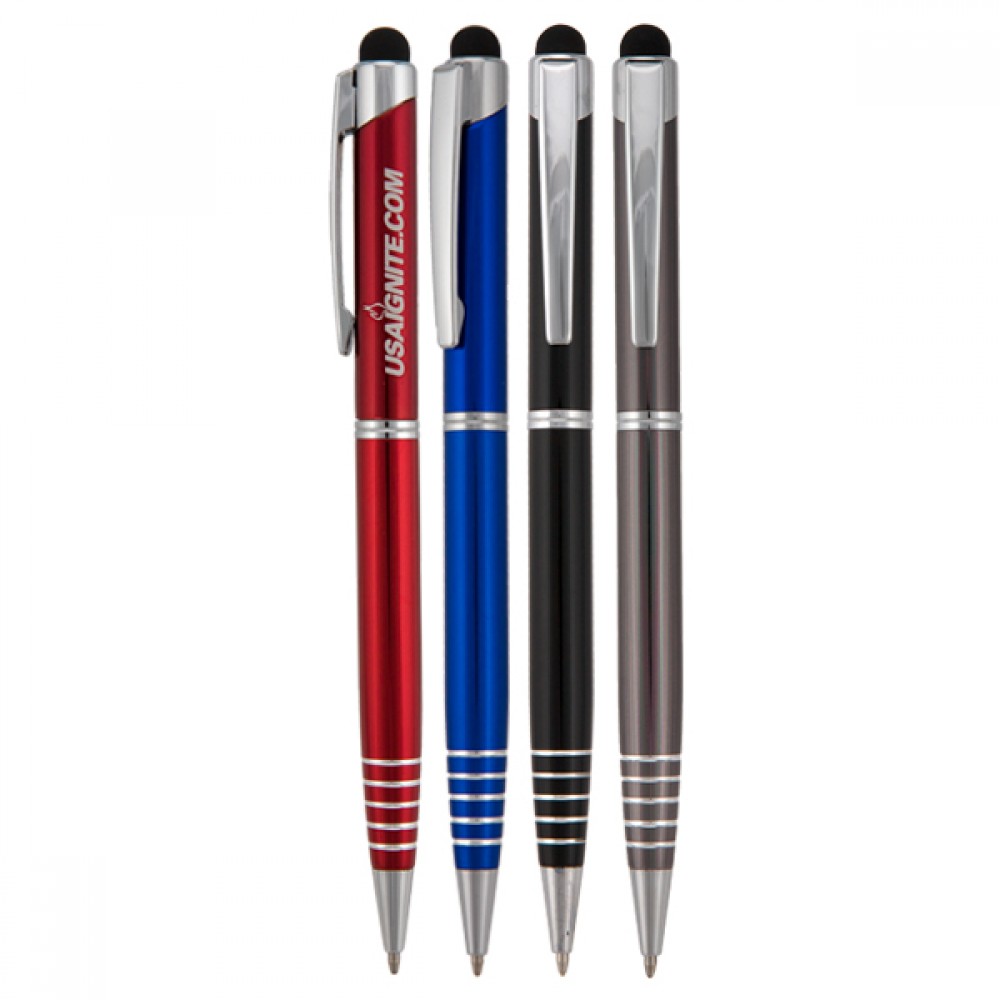 Oceanside Ballpoint Twist Stylus Pen (Black) Logo Branded Oceanside Ballpoint Twist Stylus Pen (Black) Logo Branded
