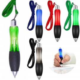 Custom Engraved Big Fat Ballpoint Pens with Hanging Rope.