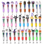 Cute Cartoon Halloween Four Color Pocket Pens Custom Imprinted
