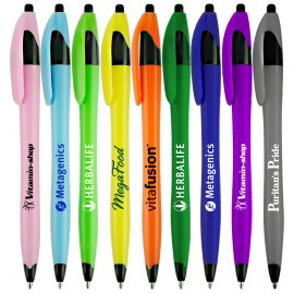 Custom Engraved Union Printed - Tropical Elegant Click Pens - Black Trim with 1-Color Logo