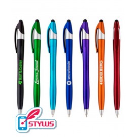 Custom Imprinted Union Printed - Slick - Stylus Twist Pen with 1-Color Logo