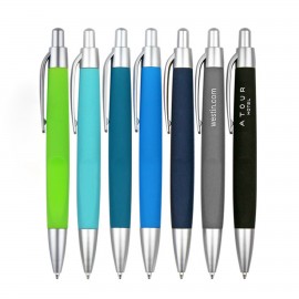 Rubberized Finish Ballpoint Pen Custom Imprinted