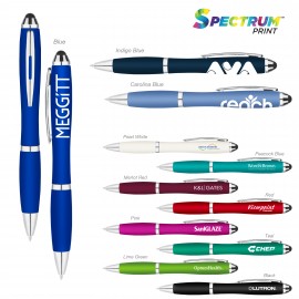 Metallic Curvaceous Ballpoint Stylus Pen Custom Engraved