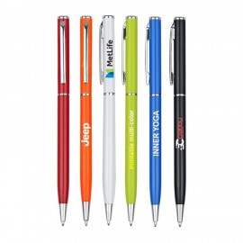 Metallic Twist Action Ballpoint Pen Custom Imprinted