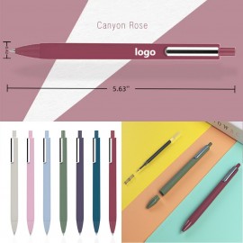 Custom Imprinted Custom Click Action Black Gel Ballpoint Pen