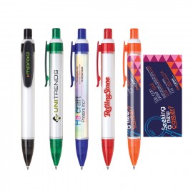 Click Action Plastic Tube Ballpoint Pen Custom Imprinted