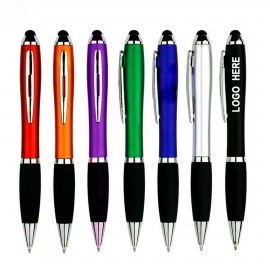 Custom Engraved Retractable Ballpoint Pen with Stylus tip