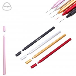 Metallic Color Triangular Barrel Plastic Pen Custom Engraved