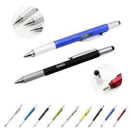 Multi Function Pen With Level Custom Imprinted