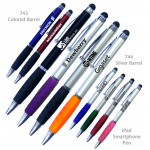 Logo Branded Positano Smart Phone Stylus Ballpoint Pen With Comfort Grip