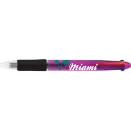 Custom Engraved Purple Click Down Pen with Black Grip