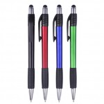 2-in-1 Plastic Push Style Ballpoint Pen/Stylus Logo Branded