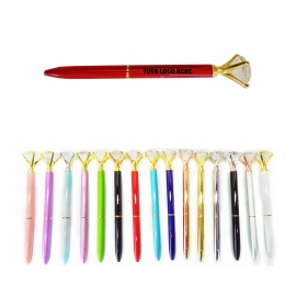 Logo Branded Big Crystal Diamond Pen  Logo Branded Big Crystal Diamond Pen