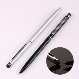 Logo Branded In 1 Twist Action Ballpoint Stylus Metal Pen