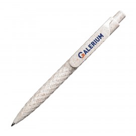 Dover Recycled Wheat Straw Pen - White Custom Engraved