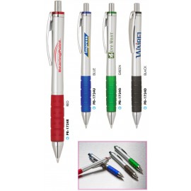 Custom Engraved Plantagenet-1724 Promotional Silver Barrel Pens