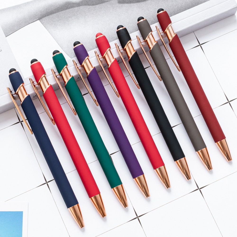 Creative Retro Metal Ballpoint Click Pen W/stylus Custom Imprinted