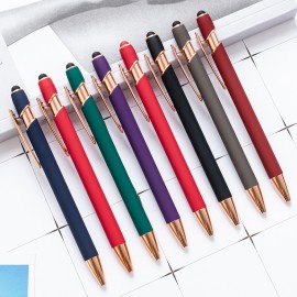 Creative Retro Metal Ballpoint Click Pen W/stylus Custom Imprinted