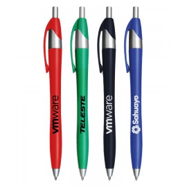 Union Printed Colored Elegant Click Pens with Silver Trim Custom Imprinted  Union Printed Colored Elegant Click Pens with Silver Trim Custom Imprinted
