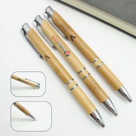 Custom Engraved Bamboo Pen Eco Friendly Ballpen