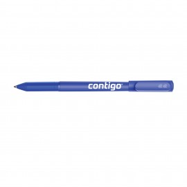 Custom Imprinted Paper Mate Write Bros Stick Pen Blue Barrel - Blue Ink - Blue