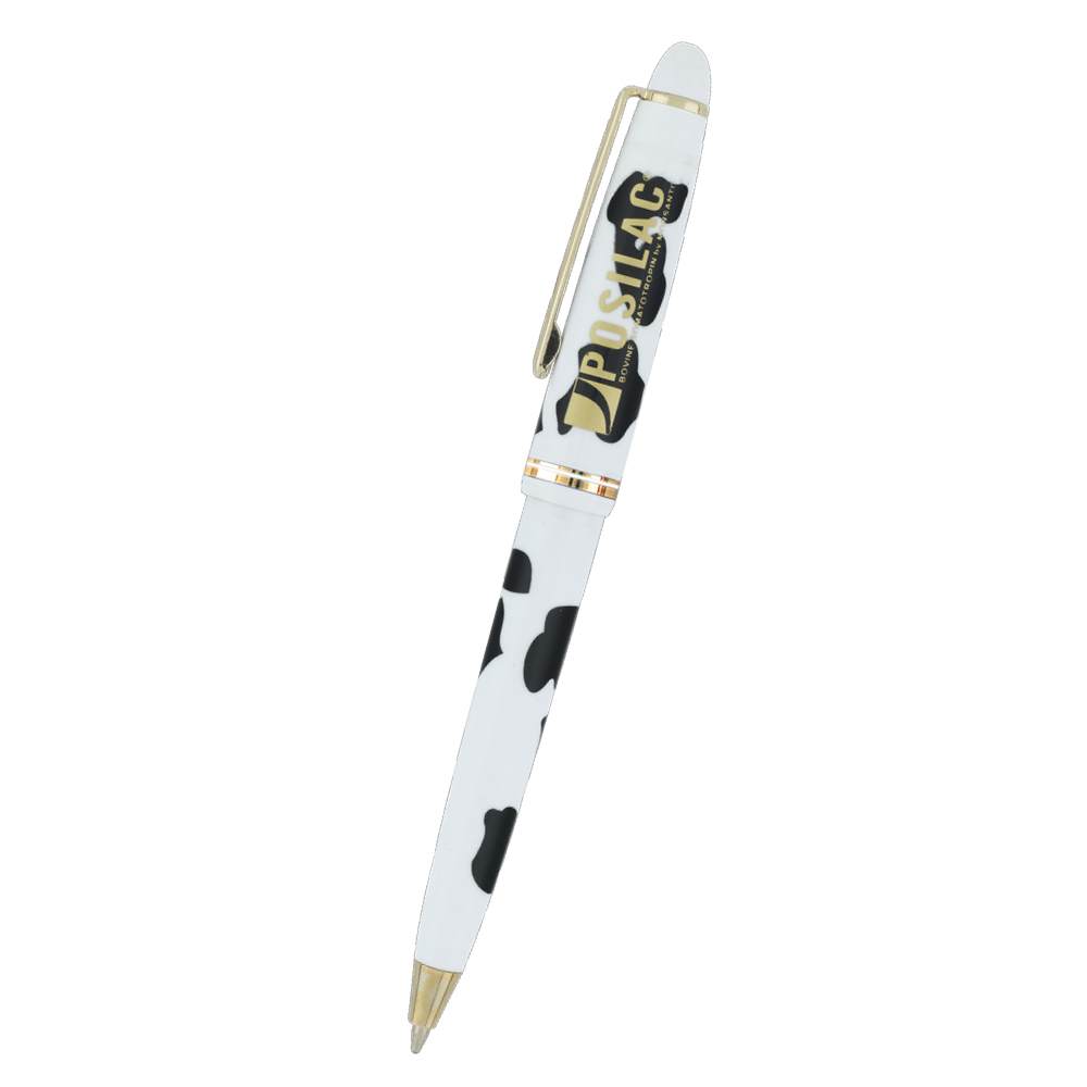 Barona Cow Print Click-Action Ballpoint Pen Logo Branded Barona Cow Print Click-Action Ballpoint Pen Logo Branded