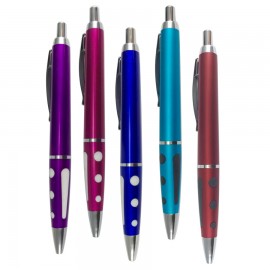 Logo Branded Plastic Vibrant Rio Click Action Ball Point Pen
