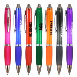 Logo Branded Translucent Retractable Ballpoint Pen
