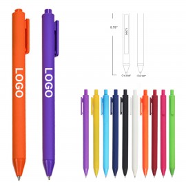 Logo Branded Custom Plastic Pastel Color Gel Ink Click Action Ballpoint Pen