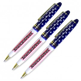 Patriotic Design USA American Flag Ballpoint Pen Custom Engraved