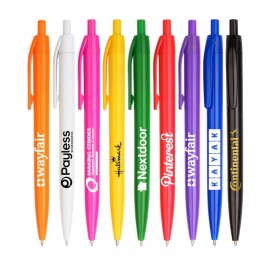 Lincoln Solid Colored Barrels Click Pen Custom Imprinted
