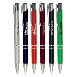 Logo Branded "Queenly" Metallic Click Pens  Logo Branded "Queenly" Metallic Click Pens