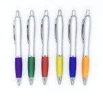 Click Ballpoint Pen with color grip Custom Engraved