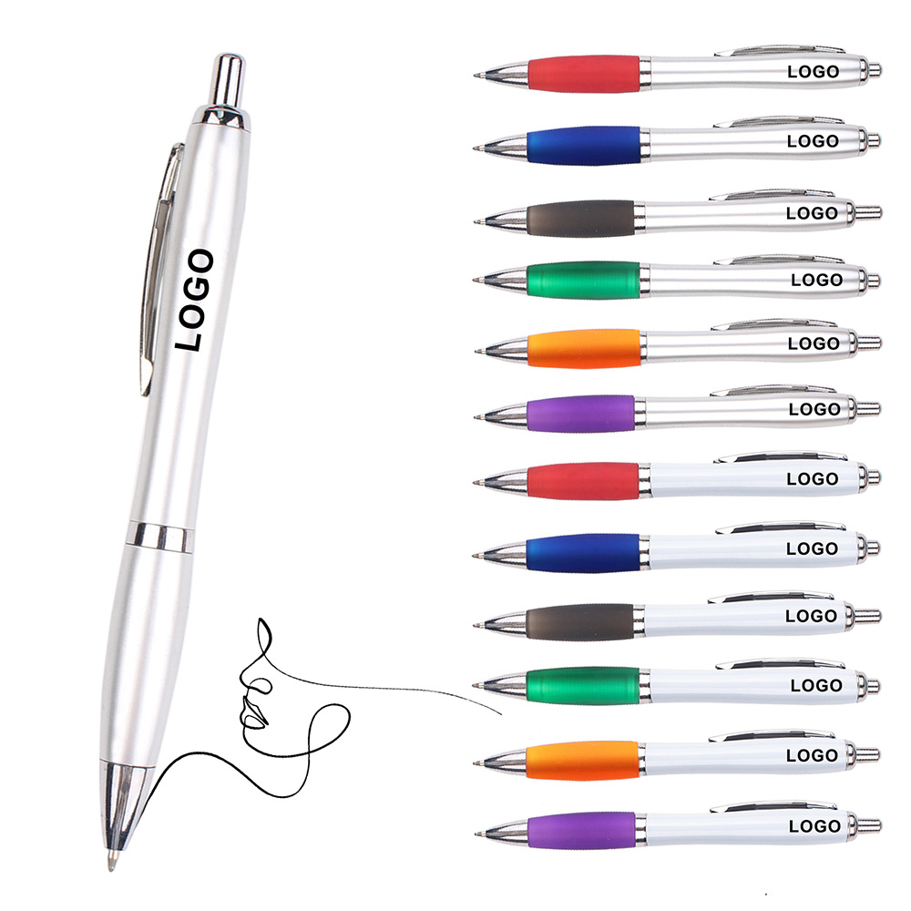 Custom Click Action Black Gel Ink Medium Point Ballpoint Pen w/Pocket Clip Custom Imprinted Custom Click Action Black Gel Ink Medium Point Ballpoint Pen w/Pocket Clip Custom Imprinted