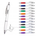 Custom Click Action Black Gel Ink Medium Point Ballpoint Pen w/Pocket Clip Custom Imprinted