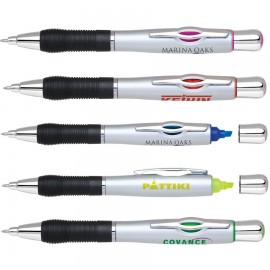 Sleek Twist Action 2-in-1 Pen and Highlighter Custom Engraved