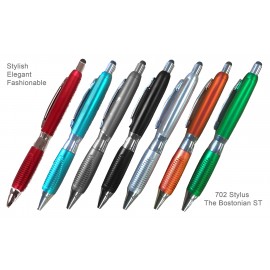 Special Pricing !... Fashion Ballpoint Pen With Comfort Grip & Stylus Logo Branded