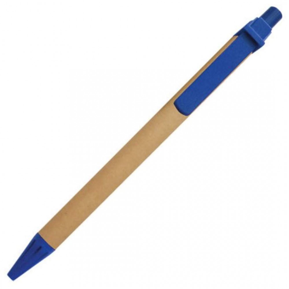 Harvest Paper Pen - Blue Custom Imprinted