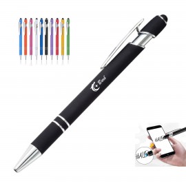 Logo Branded Metal Ballpoint Pen with Stylus Tip