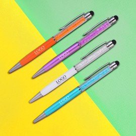 Custom Engraved Promotional Crystal Stylus Retractable Ballpoint Pen