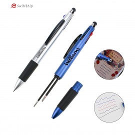 Custom Engraved Spray Paint Three-color Ballpoint Stylus Pen