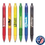 Logo Branded USA Liberty Grip Pen w/ Crystal Barrel