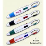 Special Pricing !... 4-Color Pen With Carabiners Clip Custom Engraved