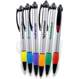 Custom Imprinted Advertising Click Ballpoint Pen w/ Black Ink