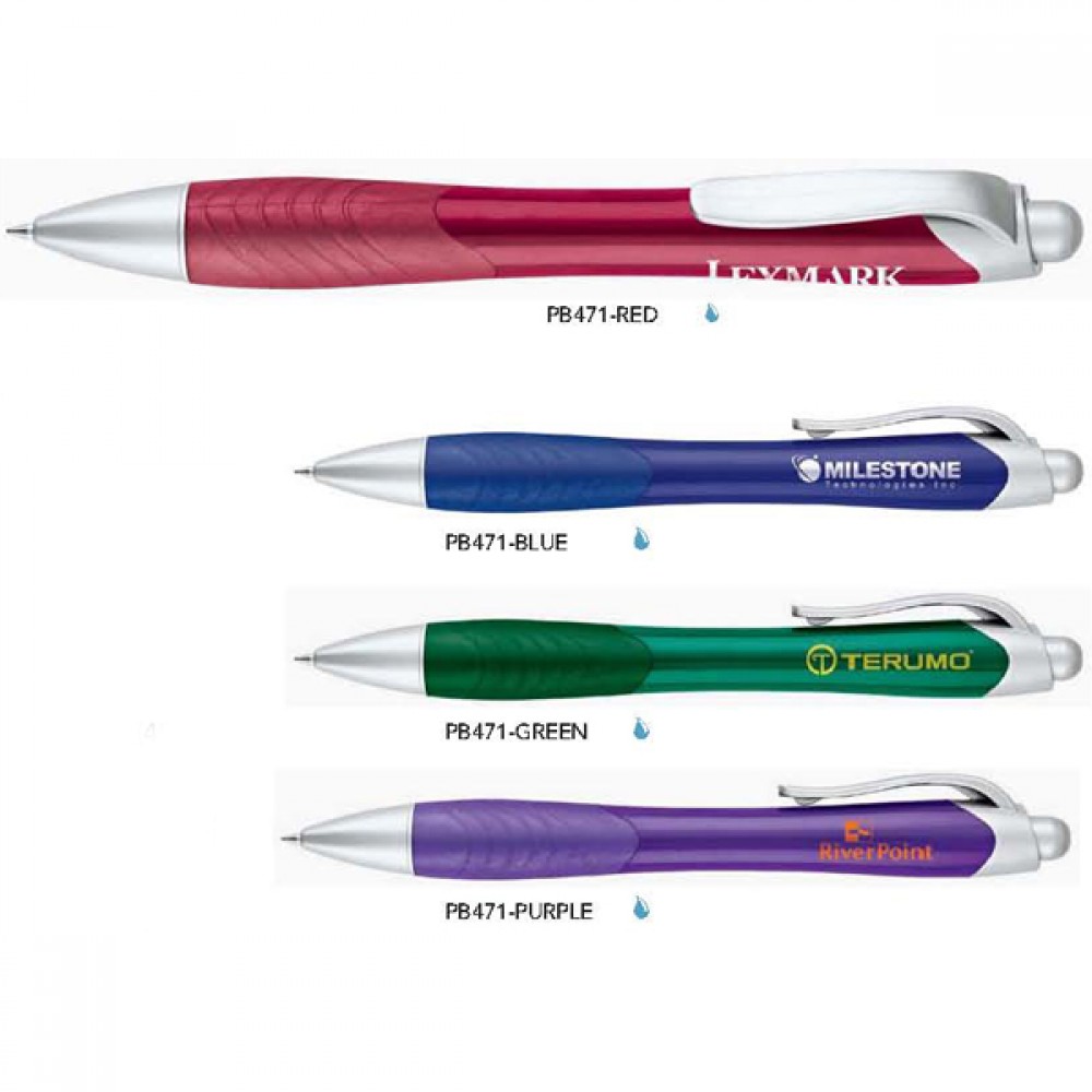 Logo Branded Polymer Collection Wide Barrel Ballpoint Pen Logo Branded Polymer Collection Wide Barrel Ballpoint Pen